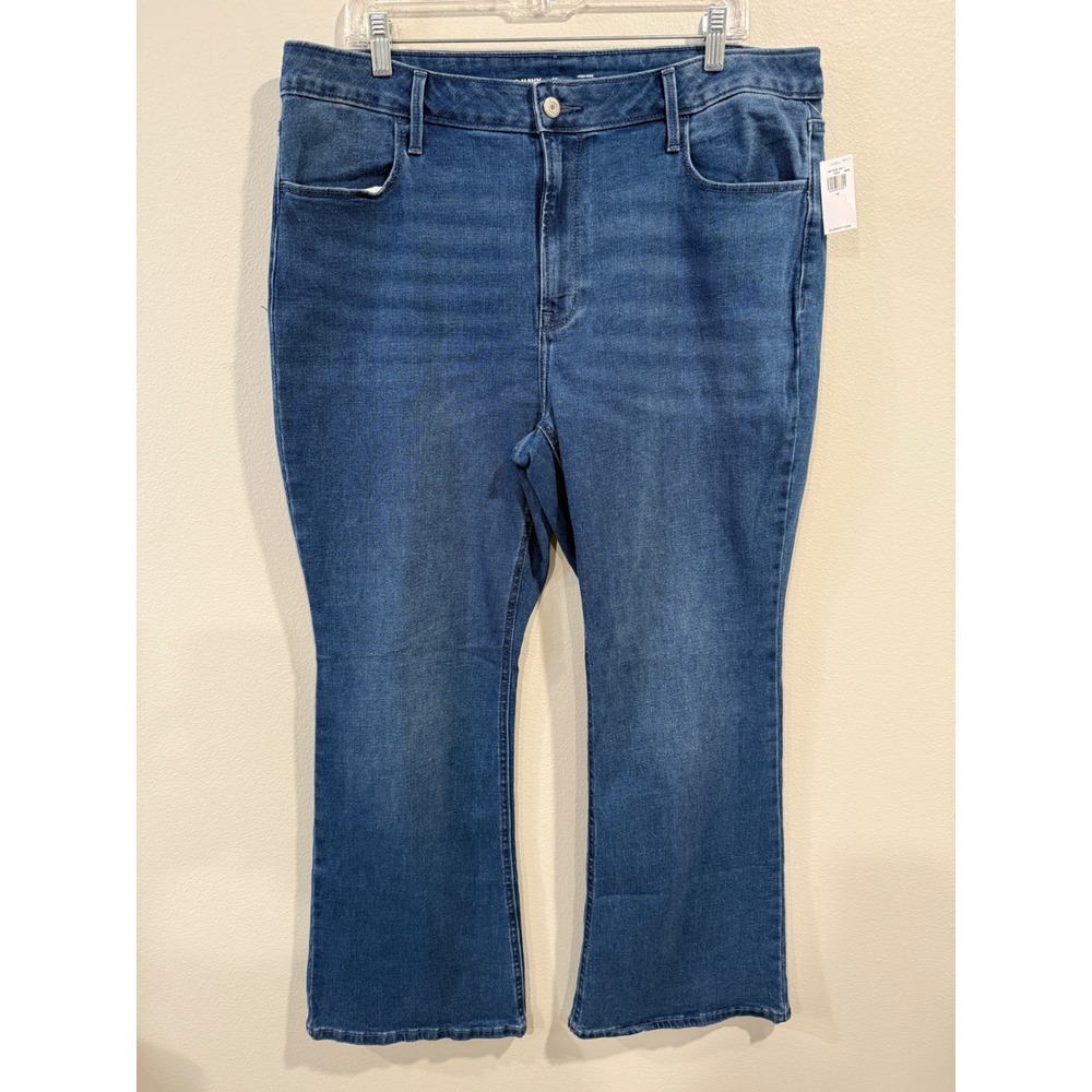 Old Navy High Rise‎ Wow Flare Jeans Medium Wash Size 16 NWT